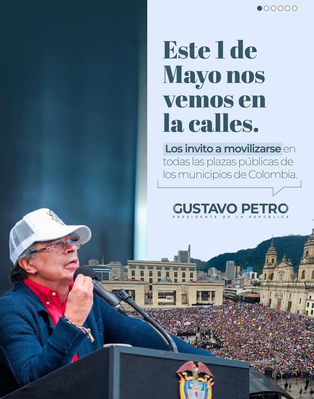 Petro convoca a movilizaciones ciudadanas este 1 de mayo
