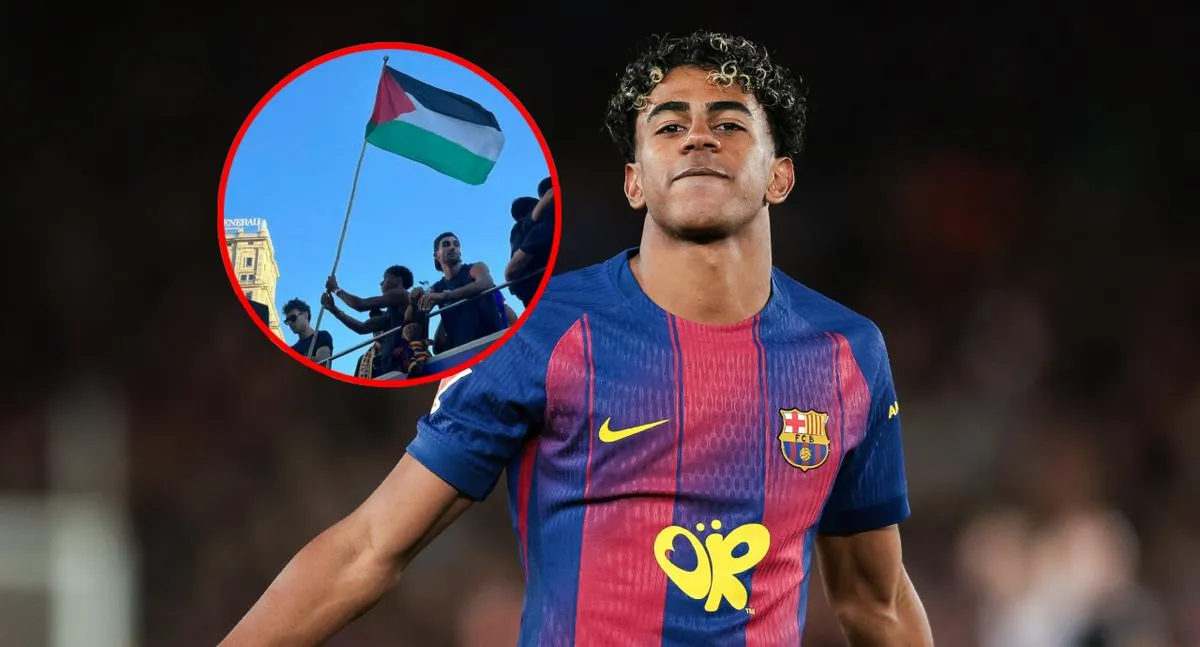 El acto de Lamine Yamal al mostrar la bandera palestina